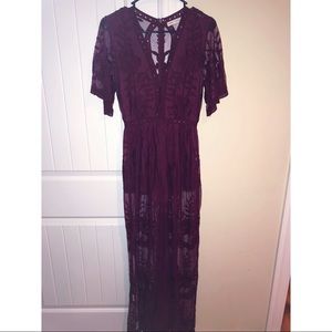 Honey Punch Wine Colored Maxi